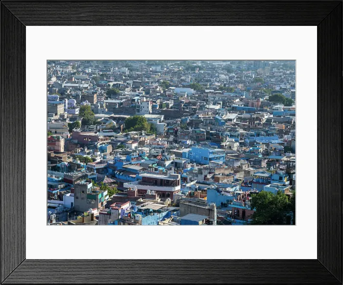 Framed Print : View over Blue City, Jodhpur, Rajasthan, India Framed Print : View over Blue City, Jodhpur, Rajasthan, India