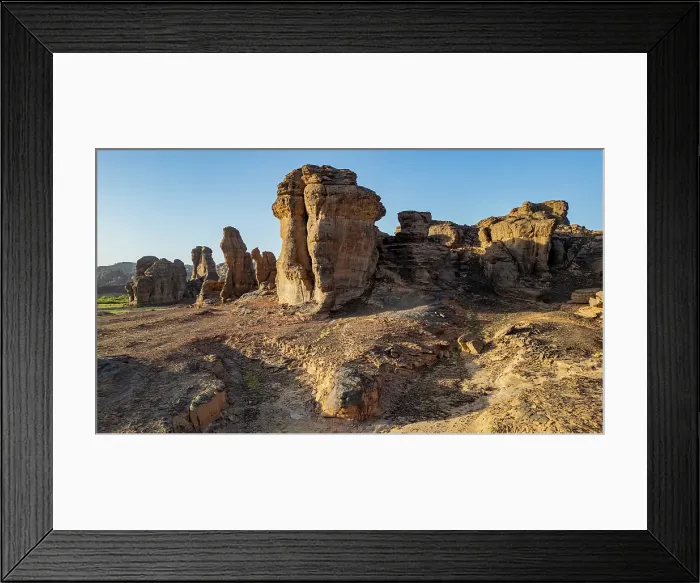 Framed Print : Aerial of beautiful rock formations around Zouar, Tibesti Mountains, Chad Framed Print : Aerial of beautiful rock formations around Zouar, Tibesti Mountains, Chad