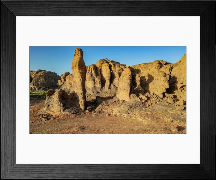 Framed Print : Aerial of beautiful rock formations around Zouar, Tibesti Mountains, Chad Framed Print : Aerial of beautiful rock formations around Zouar, Tibesti Mountains, Chad