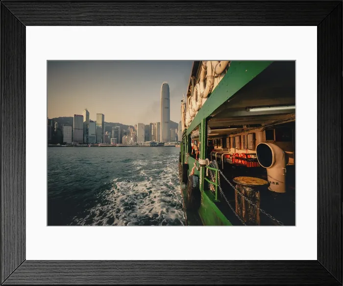 Framed Print : The Hong Kong Skyline taken from the Star Ferry, Hong Kong, China Framed Print : The Hong Kong Skyline taken from the Star Ferry, Hong Kong, China