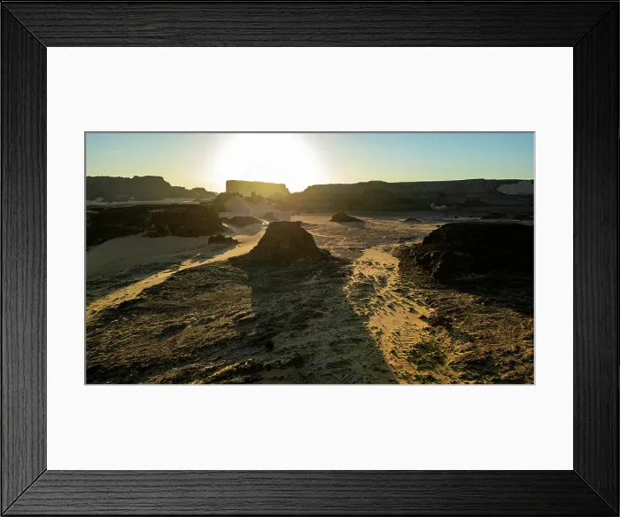 Framed Print : Sunrise in the rocky outcrops, Zouar, Tibesti Mountains, Chad Framed Print : Sunrise in the rocky outcrops, Zouar, Tibesti Mountains, Chad