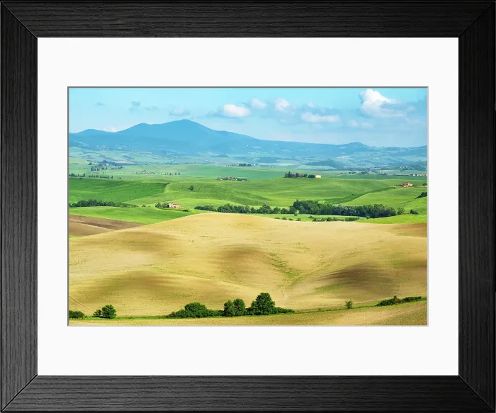 Framed Print : Rolling hills of Val d'Orcia, UNESCO, Tuscany, Italy Framed Print : Rolling hills of Val d'Orcia, UNESCO, Tuscany, Italy