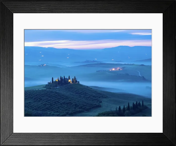 Framed Print : Sunrise over Belvedere, Val d'Orcia, UNESCO, Tuscany, Italy Framed Print : Sunrise over Belvedere, Val d'Orcia, UNESCO, Tuscany, Italy