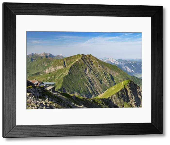 Framed Print : Hiking trail from Niesen mountain, Canton of Bern, Switzerland Framed Print : Hiking trail from Niesen mountain, Canton of Bern, Switzerland
