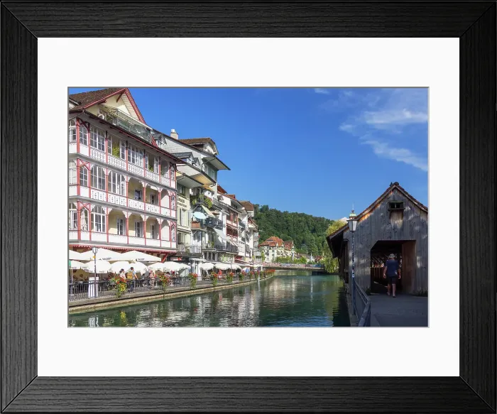 Framed Print : Old Town and Aare River, Thun, Canton of Bern, Switzerland