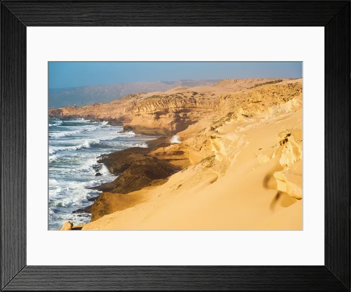 Framed Print : Cliffs around Tamri on Atlantic Coast, between Agadir and Essaouira, Morocco Framed Print : Cliffs around Tamri on Atlantic Coast, between Agadir and Essaouira, Morocco