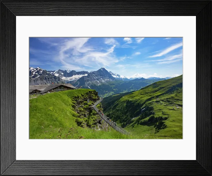 Framed Print : People on First Cliff Walk, First, Jungfrau Region, Bernese Oberland, Switzerland Framed Print : People on First Cliff Walk, First, Jungfrau Region, Bernese Oberland, Switzerland