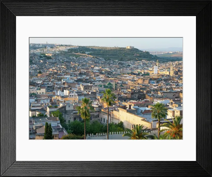 Framed Print : The Medina, UNESCO, viewed from a terrace of the luxury Palais Jamai hotel, Fes, Morocco Framed Print : The Medina, UNESCO, viewed from a terrace of the luxury Palais Jamai hotel, Fes, Morocco