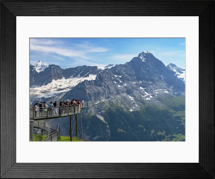 Framed Print : People on First Cliff Walk, First, Jungfrau Region, Bernese Oberland, Switzerland Framed Print : People on First Cliff Walk, First, Jungfrau Region, Bernese Oberland, Switzerland