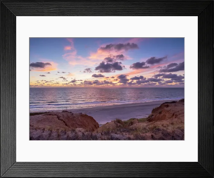 Framed Print : Red Cliffs beach (Rotes Kliff) at sunset, Kampen, Sylt, Schleswig Holstein, Germany, Europe Framed Print : Red Cliffs beach (Rotes Kliff) at sunset, Kampen, Sylt, Schleswig Holstein, Germany, Europe