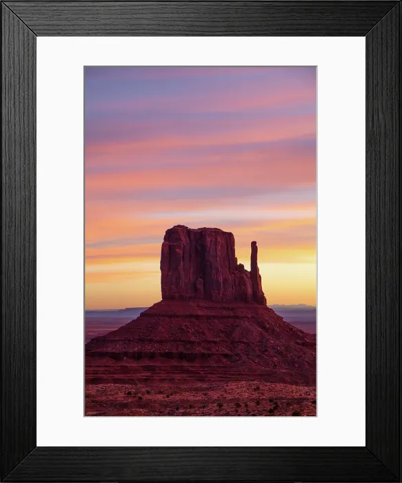 Framed Print : Early Morning Sunrise, West Mitten Butte, Monument Valley Navajo Tribal Park, Utah, United States of America Framed Print : Early Morning Sunrise, West Mitten Butte, Monument Valley Navajo Tribal Park, Utah, United States of America
