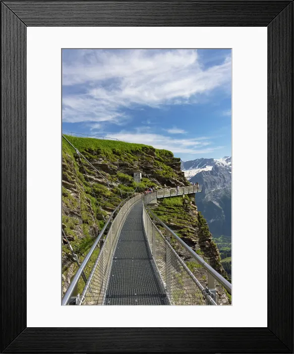 Framed Print : People on First Cliff Walk, First, Jungfrau Region, Bernese Oberland, Switzerland Framed Print : People on First Cliff Walk, First, Jungfrau Region, Bernese Oberland, Switzerland