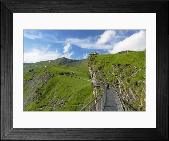 Framed Print : People on First Cliff Walk, First, Jungfrau Region, Bernese Oberland, Switzerland Framed Print : People on First Cliff Walk, First, Jungfrau Region, Bernese Oberland, Switzerland