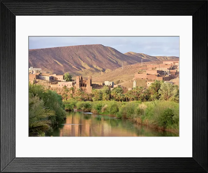 Framed Print : Village of Taliouine on the banks of the River Draa, in the large palm grove at Agdz, Mount Kissane (Jbel Kissane), Draa-Tafilet region, Morocco Framed Print : Village of Taliouine on the banks of the River Draa, in the large palm grove at Agdz, Mount Kissane (Jbel Kissane), Draa-Tafilet region, Morocco