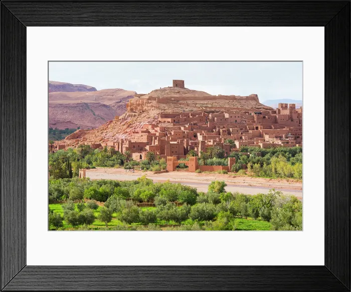 Framed Print : Ksar of Ait-Ben-Haddou, UNESCO, Ounila River valley, Ouarzazate Province, region of Draa-Tafilalet, Morocco