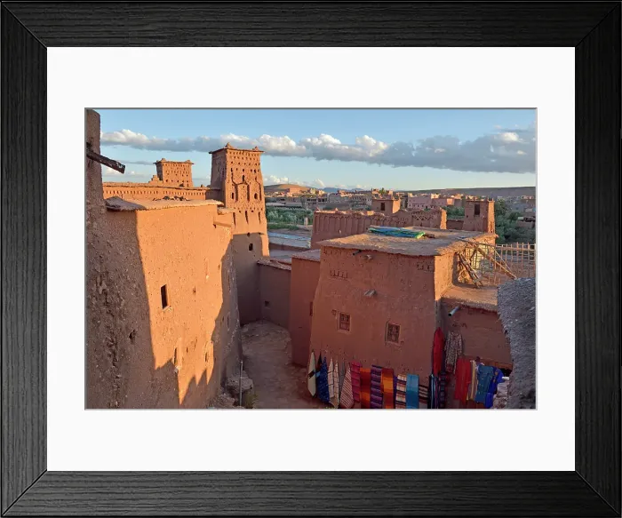 Framed Print : Ksar of Ait-Ben-Haddou, UNESCO, Ounila River valley, Ouarzazate Province, region of Draa-Tafilalet, Morocco