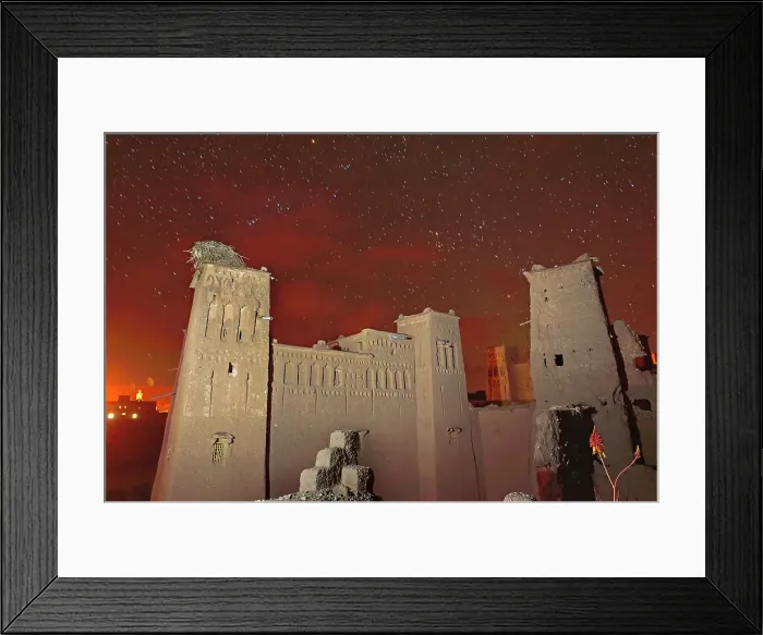 Framed Print : Kasbah Tebi at night, guest house in the Ksar of Ait-Ben-Haddou, Ounila River valley, Ouarzazate Province, region of Draa-Tafilalet, Morocco Framed Print : Kasbah Tebi at night, guest house in the Ksar of Ait-Ben-Haddou, Ounila River valley, Ouarzazate Province, region of Draa-Tafilalet, Morocco