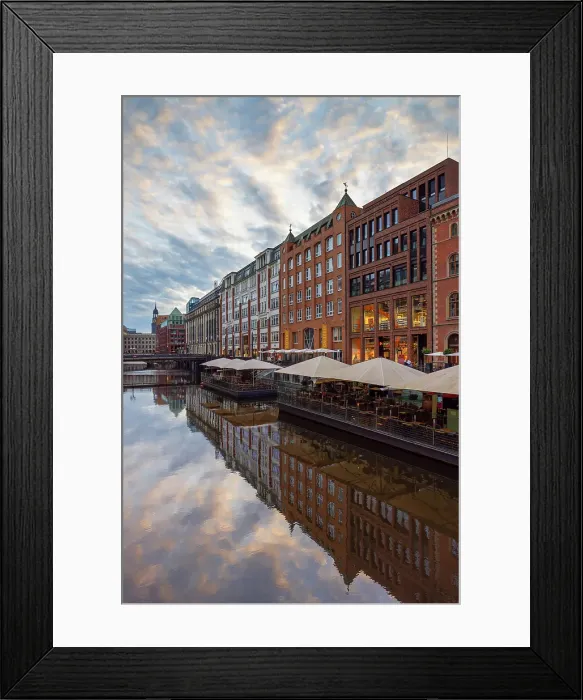 Framed Print : Buildings along Alsterfleet, Hamburg, Germany, Europe Framed Print : Buildings along Alsterfleet, Hamburg, Germany, Europe