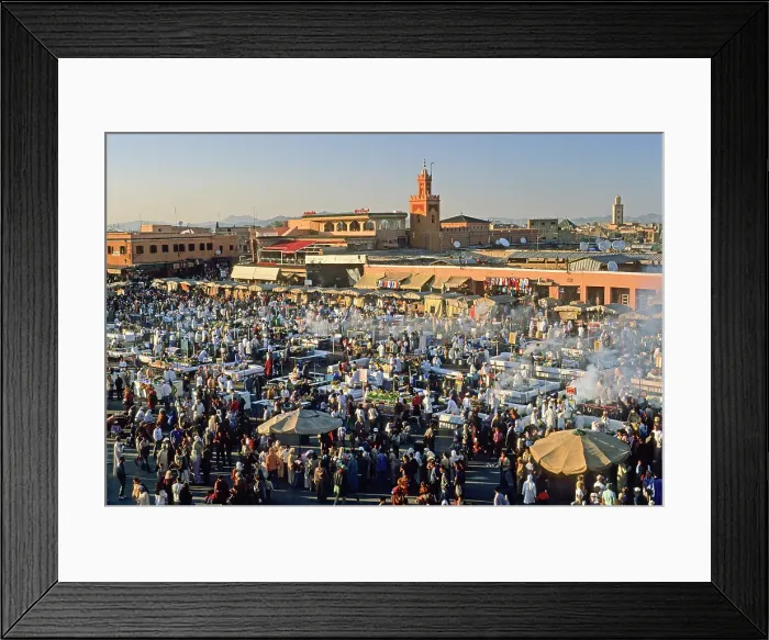 Framed Print : Jamaa el Fna square, UNESCO, Marrakech, Morocco Framed Print : Jamaa el Fna square, UNESCO, Marrakech, Morocco