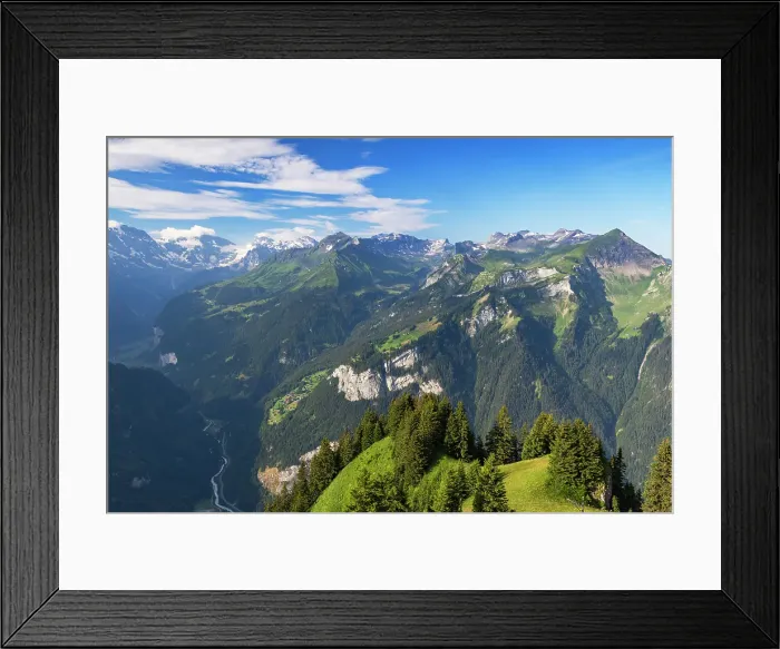 Framed Print : Lauterbrunnen Valley, Jungfrau Region, Bernese Oberland, Switzerland Framed Print : Lauterbrunnen Valley, Jungfrau Region, Bernese Oberland, Switzerland