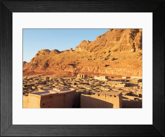 Framed Print : Old mudbrick village under reconstruction, in the Old town of AlUla, Medina Province, Saudi Arabia Framed Print : Old mudbrick village under reconstruction, in the Old town of AlUla, Medina Province, Saudi Arabia
