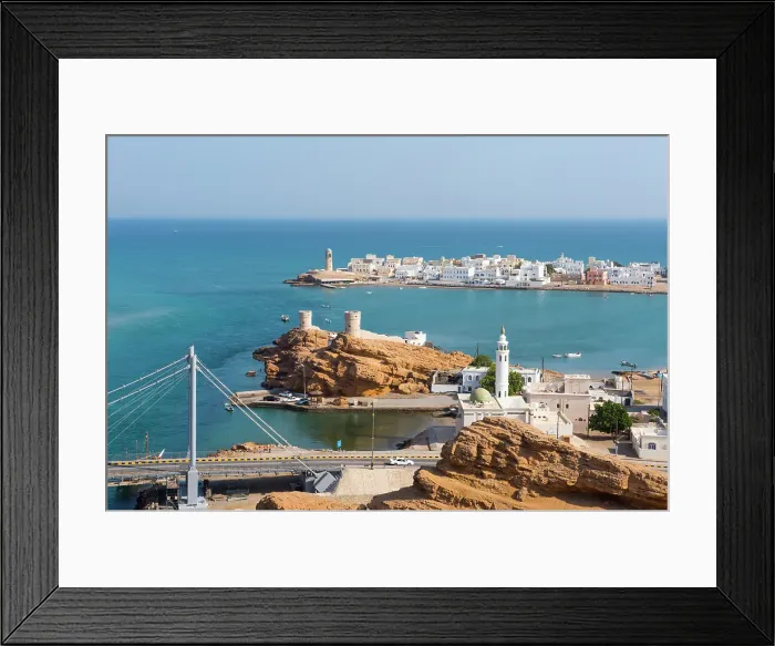 Framed Print : Bridge connecting Sur Township to Al Ayjah village, port-city, capital of Ash Sharqiyah Region, Sultanate of Oman, Arabian Peninsula Framed Print : Bridge connecting Sur Township to Al Ayjah village, port-city, capital of Ash Sharqiyah Region, Sultanate of Oman, Arabian Peninsula
