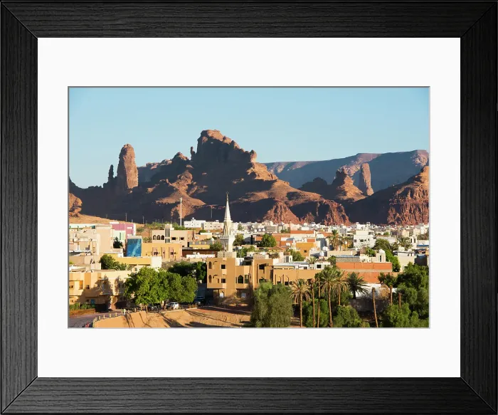 Framed Print : New neighborhoods of the Old town of AlUla, Medina Province, Saudi Arabia Framed Print : New neighborhoods of the Old town of AlUla, Medina Province, Saudi Arabia