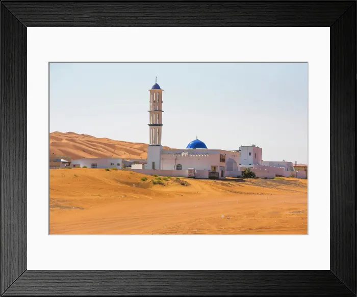 Framed Print : Mosque in The Sharqiya Sands, formerly Wahiba Sands, desert region, Sultanate of Oman, Arabian Peninsula Framed Print : Mosque in The Sharqiya Sands, formerly Wahiba Sands, desert region, Sultanate of Oman, Arabian Peninsula