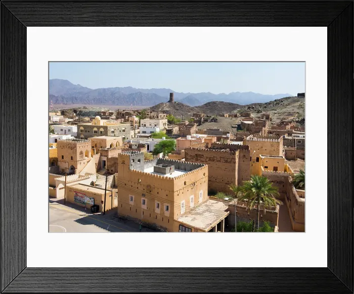 Framed Print : Al Mudhaireb Village, Al Sharqiyah region, Sultanate of Oman, Arabian Peninsula