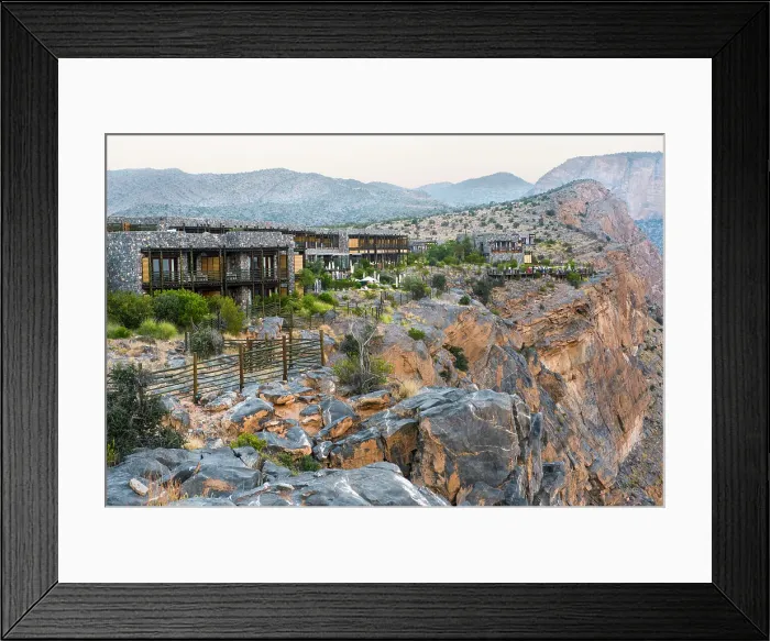 Framed Print : Alila Jabal Akhdar hotel, nestled 2000 metres above sea level, surrounded by Al Hajar Mountains, Sultanate of Oman, Arabian Peninsula Framed Print : Alila Jabal Akhdar hotel, nestled 2000 metres above sea level, surrounded by Al Hajar Mountains, Sultanate of Oman, Arabian Peninsula