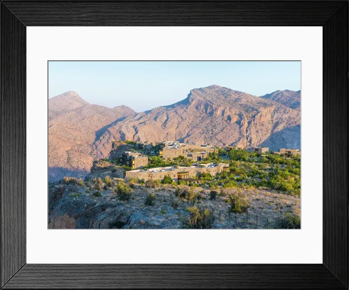 Framed Print : Alila Jabal Akhdar hotel, nestled 2000 metres above sea level, surrounded by Al Hajar Mountains, Sultanate of Oman, Arabian Peninsula Framed Print : Alila Jabal Akhdar hotel, nestled 2000 metres above sea level, surrounded by Al Hajar Mountains, Sultanate of Oman, Arabian Peninsula