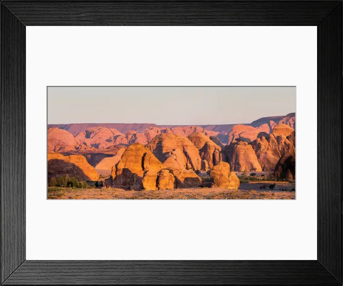 Framed Print : Aerial view from hot air balloon over Hegra site and around, AlUla, Medina Province, Saudi Arabia Framed Print : Aerial view from hot air balloon over Hegra site and around, AlUla, Medina Province, Saudi Arabia