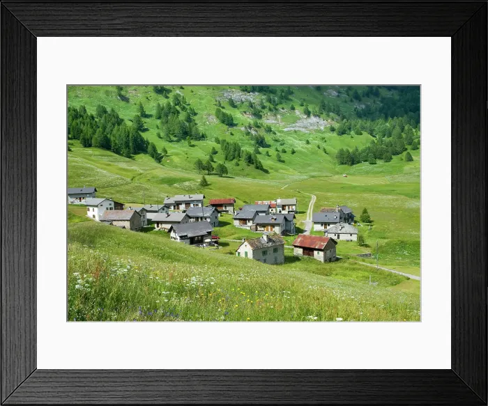 Framed Print : Marsano village, Blenio valley, Canton Ticino, Switzerland Framed Print : Marsano village, Blenio valley, Canton Ticino, Switzerland