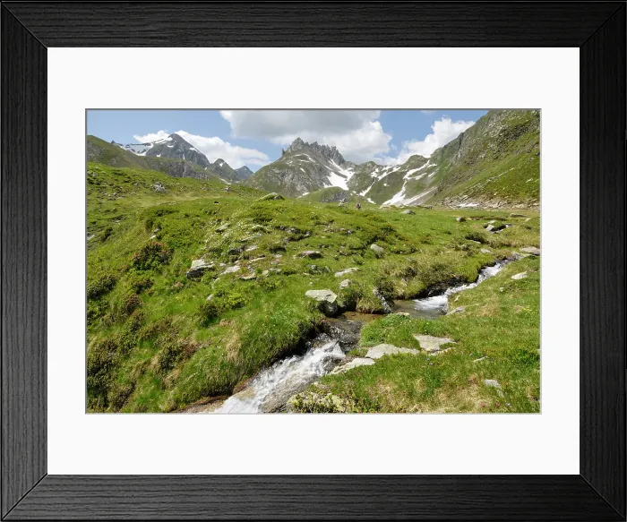Framed Print : Colombe pass seen from Santa Maria valley to the Val Piora, Canton Ticino, Switzerland Framed Print : Colombe pass seen from Santa Maria valley to the Val Piora, Canton Ticino, Switzerland