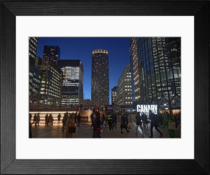 Framed Print : Canary Wharf Sign, Docklands, London, England, United Kingdom Framed Print : Canary Wharf Sign, Docklands, London, England, United Kingdom