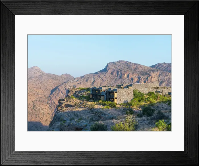 Framed Print : Alila Jabal Akhdar hotel, nestled 2000 metres above sea level, surrounded by Al Hajar Mountains, Sultanate of Oman, Arabian Peninsula Framed Print : Alila Jabal Akhdar hotel, nestled 2000 metres above sea level, surrounded by Al Hajar Mountains, Sultanate of Oman, Arabian Peninsula