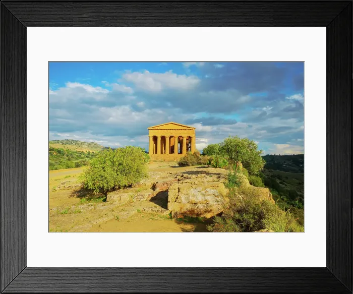 Framed Print : Concordia temple, Valley of Temples, Agrigento, UNESCO, Sicily, Italy Framed Print : Concordia temple, Valley of Temples, Agrigento, UNESCO, Sicily, Italy