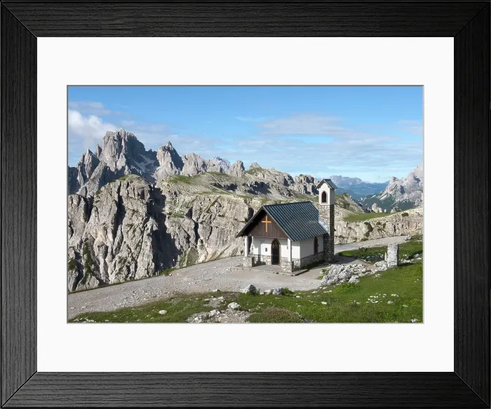 Framed Print : Cappella degli Alpini, Three Peaks Nature Park, Dolomites, South Tyrol (Alto Adige), Italy Framed Print : Cappella degli Alpini, Three Peaks Nature Park, Dolomites, South Tyrol (Alto Adige), Italy