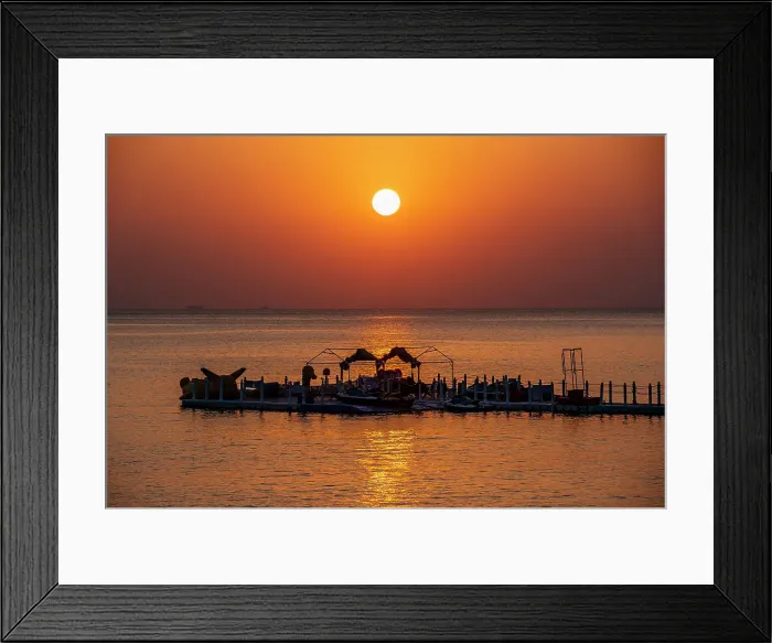 Framed Print : Sunset at the resort island of Nan'ao Island, Shantou City, Guangdong Province, China Framed Print : Sunset at the resort island of Nan'ao Island, Shantou City, Guangdong Province, China