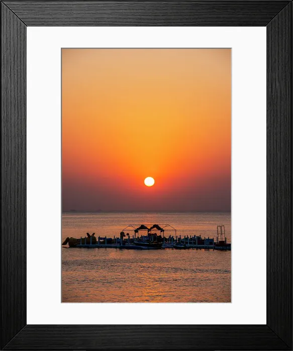 Framed Print : Sunset at the resort island of Nan'ao Island, Shantou City, Guangdong Province, China Framed Print : Sunset at the resort island of Nan'ao Island, Shantou City, Guangdong Province, China