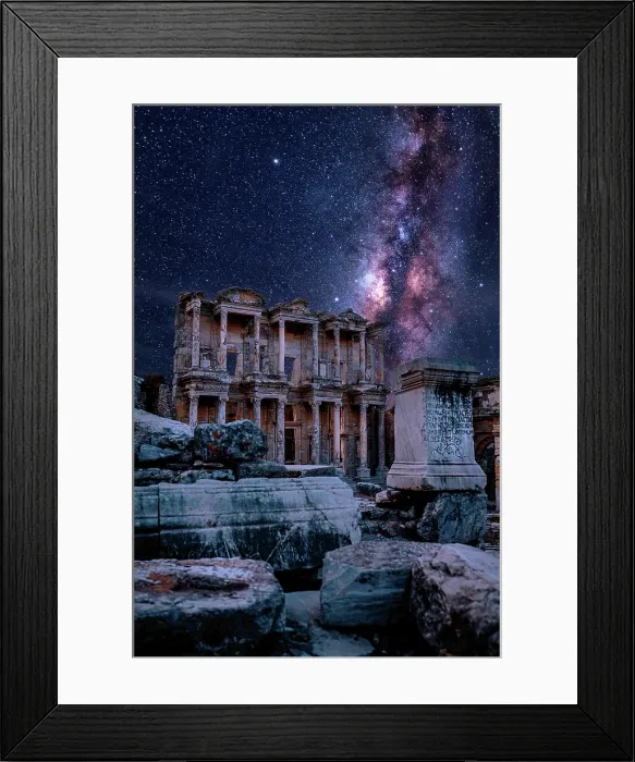 Framed Print : Ancient city of Ephesus at night, one of the best-excavated cities of the ancient world, UNESCO, Izmir Province, Turkey Framed Print : Ancient city of Ephesus at night, one of the best-excavated cities of the ancient world, UNESCO, Izmir Province, Turkey