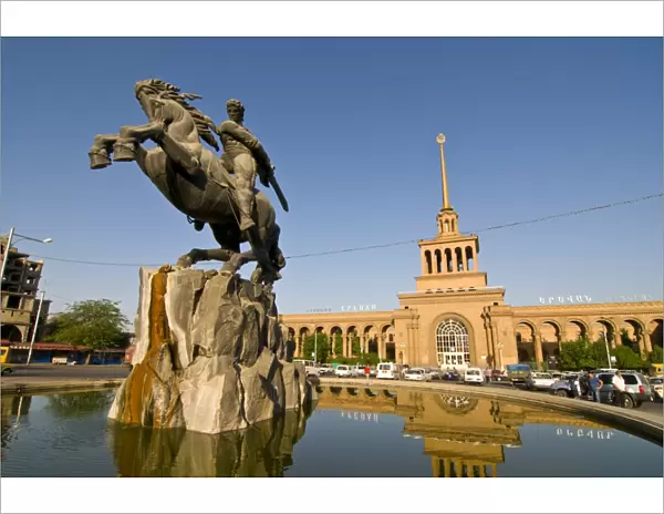 The railway station of Yerevan, Armenia, Caucasus, Central Asia, Asia