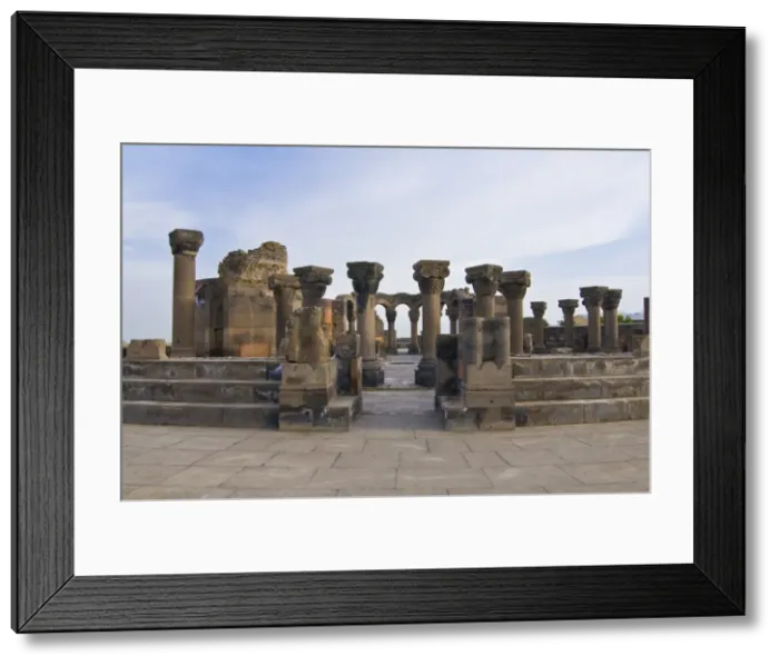 Framed Print : Zvarnots Cathedral, UNESCO World Heritage Site, Zvartnots, Armenia, Caucasus