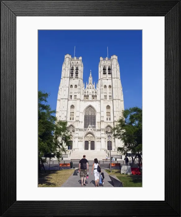 Framed Print : Cathedrale des Sts. Michael and Gudule, Brussels, Belgium, Europe Framed Print : Cathedrale des Sts. Michael and Gudule, Brussels, Belgium, Europe