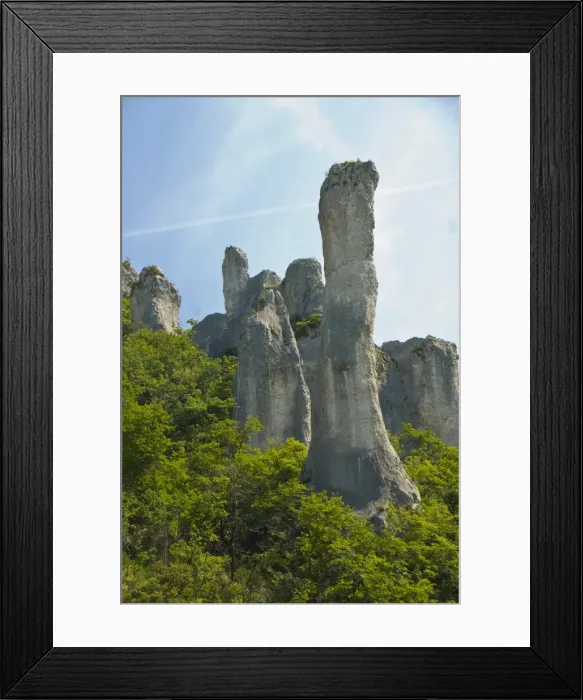 Framed Print : Huge stone towers in the Ucka Canyon, Istria, Croatia, Europe Framed Print : Huge stone towers in the Ucka Canyon, Istria, Croatia, Europe