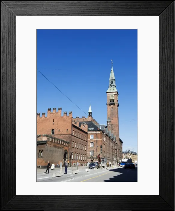 Framed Print : Radhus (City Hall) clock tower, Copenhagen, Denmark, Scandinavia, Europe Framed Print : Radhus (City Hall) clock tower, Copenhagen, Denmark, Scandinavia, Europe