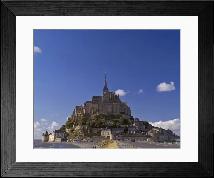 Framed Print : Le Mont St. Michel, built on the island of Mont Tombe, the 10th century Benedictine abbey Framed Print : Le Mont St. Michel, built on the island of Mont Tombe, the 10th century Benedictine abbey