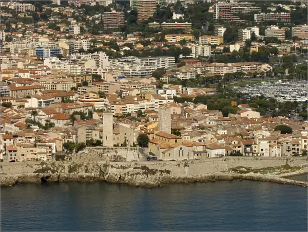 View from helicopter of Antibes, Alpes-Maritimes, Provence, Cote d Azur