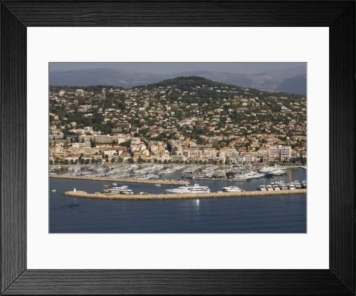 Framed Print : View from helicopter of Golfe Juan, Provence, Cote d Azur, French Riviera Framed Print : View from helicopter of Golfe Juan, Provence, Cote d Azur, French Riviera