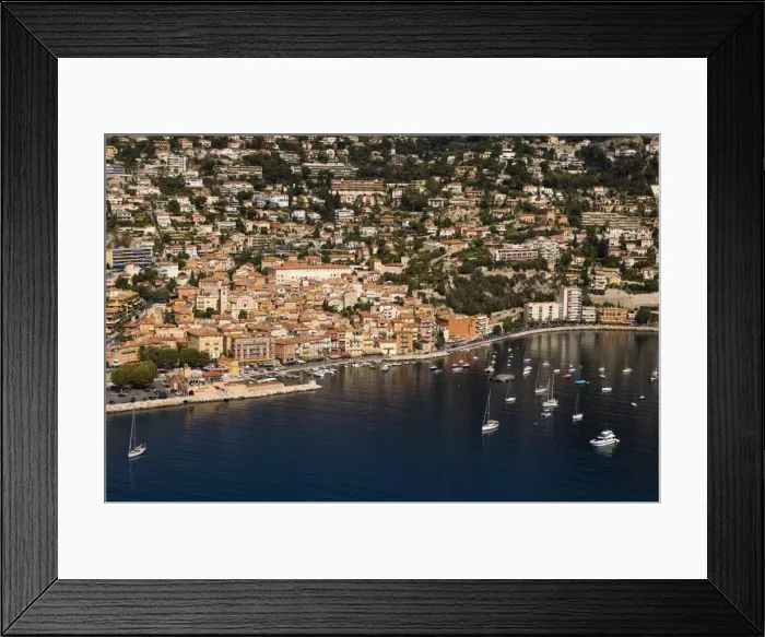 Framed Print : View from helicopter of Villefranche, Alpes-Maritimes, Provence, Cote d Azur Framed Print : View from helicopter of Villefranche, Alpes-Maritimes, Provence, Cote d Azur